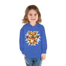 Load image into Gallery viewer, Toddler Hoodie — Playful Jumping Shiba Inu Puppy