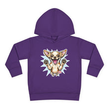 Load image into Gallery viewer, Happy Jumping Chihuahua Toddler Hoodie | Cute Dog Paw Print Design
