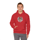 Playful Red and White Border Collie Animal Print Hoodie - Cozy Unisex Sweatshirt, Cute Gift for Pet Lovers