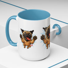 Load image into Gallery viewer, Pug Lover's Accent Coffee Mug, Cute Dog Mug, Pet Gift, Animal Lover's Present, Gift for Dog Owners, Funny Mug