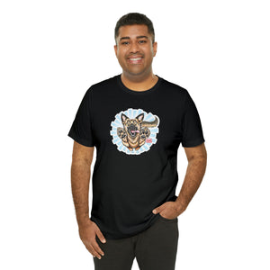 Happy German Shepherd Unisex Jersey Short Sleeve Tee