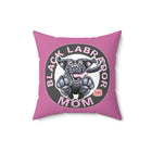 Black Labrador Mom Pillow | Cute Jumping Black Lab Decorative 2-Sided Throw Pillow