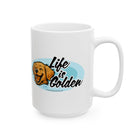 Golden Retriever Mug, Cute Puppy Coffee Cup, Dog Lover Gift, Life is Golden Ceramic Mug, Retriever Owner Present, Dog Mom Gift