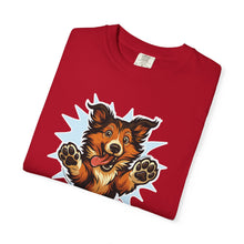 Load image into Gallery viewer, Playful Collie Dog Graphic T-Shirt, Unisex Pet Lover Tee, Casual Wear, Birthday Gift, Collie Lover Apparel, Graphic Tees for Dog Owners