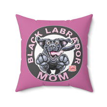Load image into Gallery viewer, Black Labrador Mom Pillow | Cute Jumping Black Lab Decorative 2-Sided Throw Pillow