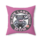 Black Labrador Mom Pillow | Cute Jumping Black Lab Decorative 2-Sided Throw Pillow
