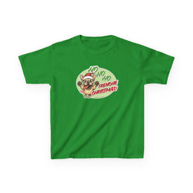 Christmas Frenchie Christmas Kids Tee - Ho Ho Ho, Holiday T-Shirt, Gift for Boys/Girls, Cute Festive Outfits, Winter Wear, Youth Apparel