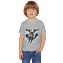 Load image into Gallery viewer, Happy Jumping Weimaraner Dog Toddler T-shirt | Playful Puppy Illustration