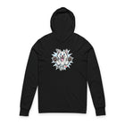 Playful White Husky Illustration Hoodie | Cute Jumping Dog Long Sleeve
