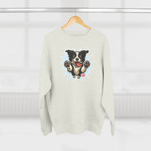 Load image into Gallery viewer, Playful Border Collie Puppy Unisex Sweatshirt, Pet Lover Gift, Cozy Apparel, Dog-Themed Fashion, Cute Dog Crewneck