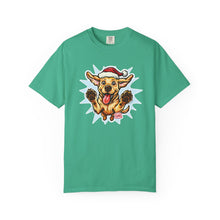 Load image into Gallery viewer, Christmas Yellow Labrador Retriever Dog T-shirt, Unisex Holiday Tee, Pet Lover Gift, Festive Animal Shirt, Funny Canine Apparel