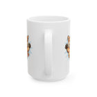 Happy Jumping Shiba Inu Mug | Cute Dog Illustration Ceramic Mug