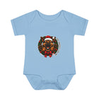Christmas German Shepherd Puppy Bodysuit for Infants, Cute Baby Outfit, Baby Shower Gift, Infant Christmas Apparel, Adorable  GSD Babywear
