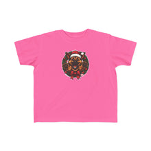 Load image into Gallery viewer, Toddler's Christmas German Shepherd Puppy Tee | Cute Holiday Shirt, Toddler GSD Dog xmas, Kids Holiday Apparel, Winter Fashion, Santa Tee