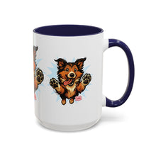 Load image into Gallery viewer, Playful Collie Puppy Accent Coffee Mug - Perfect Gift for Dog Lovers, Pet Owners, Animal Enthusiasts, Birthday, Holidays