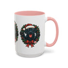 Christmas Black Labrador Dog Coffee Mug, Holiday Mug, Pet Lover Gift, Festive Black Mug, Dog-Themed Drinkware