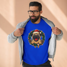 Load image into Gallery viewer, Festive Pug Sweatshirt, Unisex Crewneck, Holiday Gift, Dog Lover Apparel, Christmas Sweater, Cozy Winter Wear