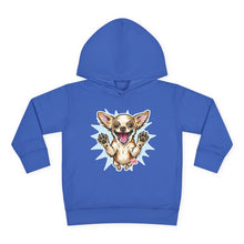 Load image into Gallery viewer, Happy Jumping Chihuahua Toddler Hoodie | Cute Dog Paw Print Design