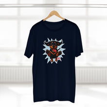 Load image into Gallery viewer, Playful Excited Dachshund Dog Leaping to Greet You - 100% Combed Cotton T-Shirt