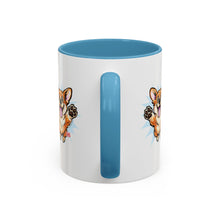Load image into Gallery viewer, Excited Leaping Corgi  Accent Coffee Mug - Cute Dog Lover Gift (11oz)