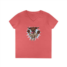 Load image into Gallery viewer, Playful German Shorthaired Pointer Dog Graphic V-Neck T-Shirt, Casual Wear, Pet Lover Gift, GSP Mom Shirt, Birthday Gift