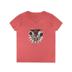 Playful German Shorthaired Pointer Dog Graphic V-Neck T-Shirt, Casual Wear, Pet Lover Gift, GSP Mom Shirt, Birthday Gift
