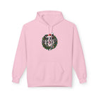 Festive Boston Terrier Wreath Design Hoodie - Cozy Winter Apparel, Gift for Her, Holiday Essentials, Warm Fleece, Casual Wear