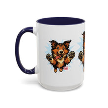 Load image into Gallery viewer, Playful Collie Puppy Accent Coffee Mug - Perfect Gift for Dog Lovers, Pet Owners, Animal Enthusiasts, Birthday, Holidays