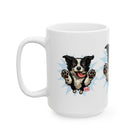 Cheerful Border Collie Dog Lover Mug | Perfect Gift for Pet Owners, Funny Dog Coffee Cup, Ceramic Mug, Animal Lover's Gift, Home Decor