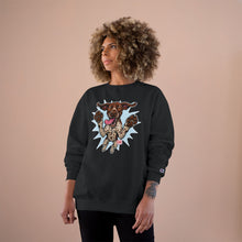 Load image into Gallery viewer, Champion Sweatshirt - Playful Jumping German Shorthaired Pointer Graphic GSP Premium Crewneck