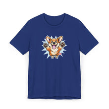 Load image into Gallery viewer, Happy Corgi Jumping T-Shirt | Cute Dog Illustration