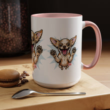 Load image into Gallery viewer, Chihuahua Happy Pup Accent Coffee Mug – Cute Dog Lover Gift (11/15oz)