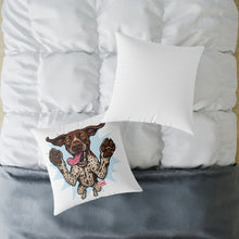 Load image into Gallery viewer, Fun German Shorthaired Pointer Dog Square Canvas Pillow