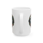 Festive Black Labrador Dog Mug, Christmas Mug, Holiday Gift, Pet Lover's Mug, Cute Black Lab Mug, Seasonal Coffee Mug