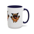 Pug Lover's Accent Coffee Mug, Cute Dog Mug, Pet Gift, Animal Lover's Present, Gift for Dog Owners, Funny Mug