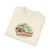 Load image into Gallery viewer, Christmas Frenchie Unisex Softstyle T-Shirt, Festive Dog Tee, Holiday Gift, Cute Pug Shirt, Casual Wear, Christmas Apparel