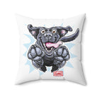 Playful Jumping Black Labrador Retriever Pillow