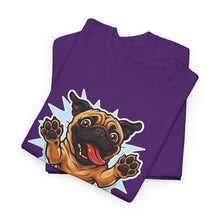 Load image into Gallery viewer, Playful Pug Unisex Tee - Fun Pet Lover T-Shirt, Gift for Dog Owners, Casual Attire, Animal Enthusiast Apparel, Cute Graphic Tee