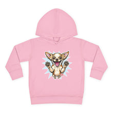Load image into Gallery viewer, Happy Jumping Chihuahua Toddler Hoodie | Cute Dog Paw Print Design
