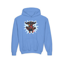 Load image into Gallery viewer, Youth Hoodie with Playful Dachshund Dog Design, Cozy Sweatshirt for Animal Lovers, Fun Pet Apparel, Gift for Kids, Perfect for Casual Wear