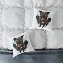 Load image into Gallery viewer, Happy Cane Corso Dog Canvas Pillow, Pet Decor, Dog Lover Gift, Fun Home Accent, Playful Throw Pillow