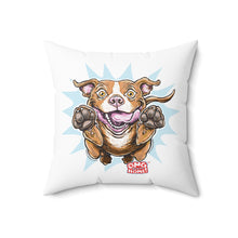 Load image into Gallery viewer, Red Nose Pit Bull Pillow for Pitbull puppy and dog lovers - Spun Polyester Square Pillow