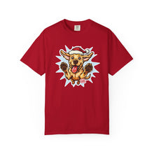 Load image into Gallery viewer, Christmas Yellow Labrador Retriever Dog T-shirt, Unisex Holiday Tee, Pet Lover Gift, Festive Animal Shirt, Funny Canine Apparel