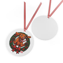 Load image into Gallery viewer, Festive Vizsla Ornament: Customizable Holiday Decor, Dog Lover Gift, Christmas Tree Decoration, Pet Memorial Ornament, Unique Gift Idea