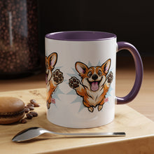 Load image into Gallery viewer, Corgi Coffee Mug - Cute Happy Corgi Accent Mug (11oz)