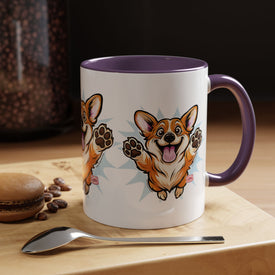 Corgi Coffee Mug - Cute Happy Corgi Accent Mug (11oz)