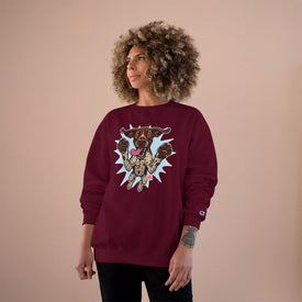 Champion Sweatshirt - Playful Jumping German Shorthaired Pointer Graphic GSP Premium Crewneck