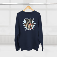 Load image into Gallery viewer, Playful Border Collie Puppy Unisex Sweatshirt, Pet Lover Gift, Cozy Apparel, Dog-Themed Fashion, Cute Dog Crewneck