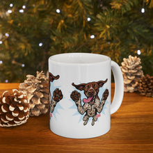 Load image into Gallery viewer, Playful German Shorthaired Pointer Dog Ceramic Mug  11oz &amp; 15oz, Perfect Gift for Pet Lovers, GSP Lovers Gift, Coffee Mug
