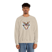 Load image into Gallery viewer, Chihuahua Splash Crewneck Sweatshirt  Cute Jumping Puppy Graphic